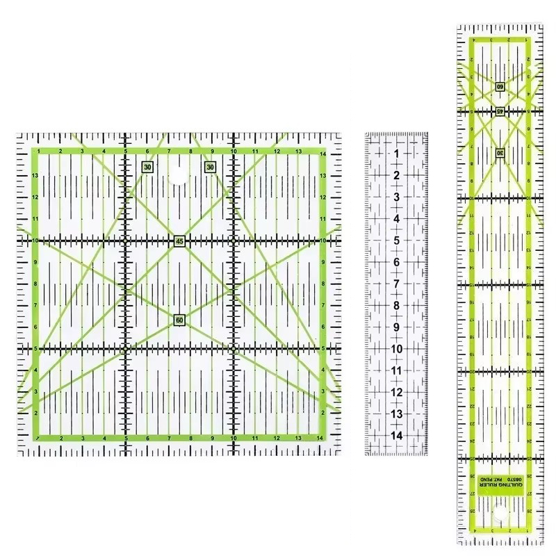 Sewing Gauge Ruler - 1/2 قطعة 15 سنتيمتر اللحف خليط