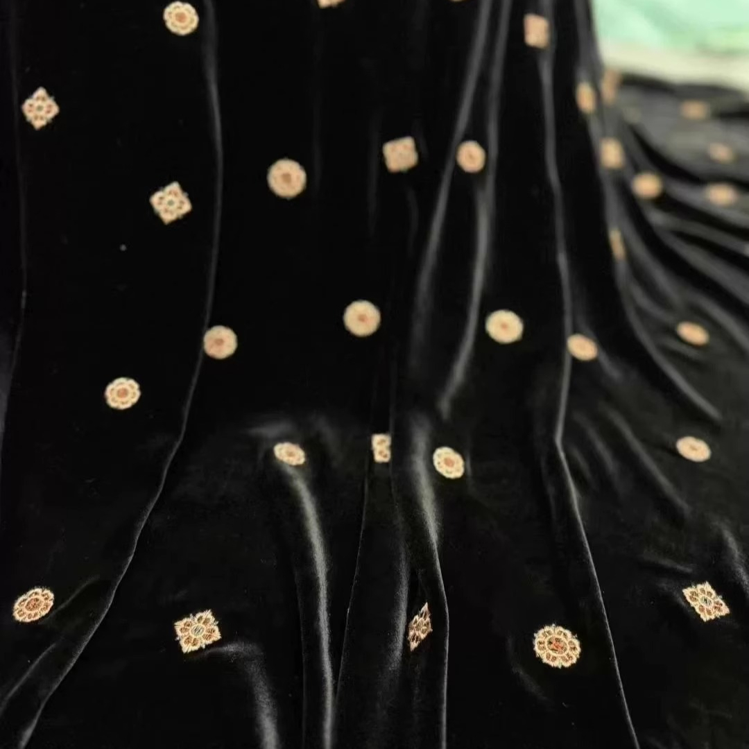 135 سنتيمتر واسعة أسود أخضر مط - مراجعة Sewing Velvet Fabric وسعره
