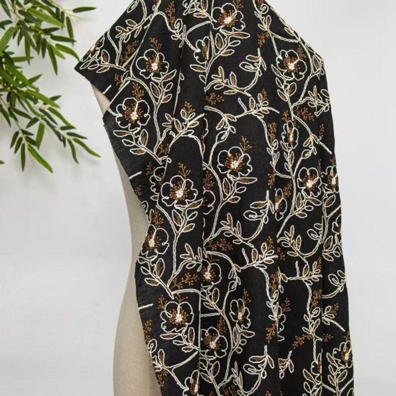 قماش دانتيل مطرز من التول، نسي - مراجعة Sewing Fabric وسعره