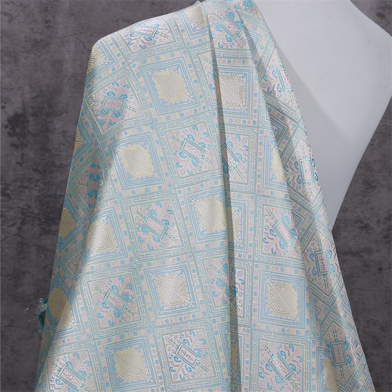 قماش حرير ساتان جاكار بنمط صين - مراجعة Sewing Fabric وسعره