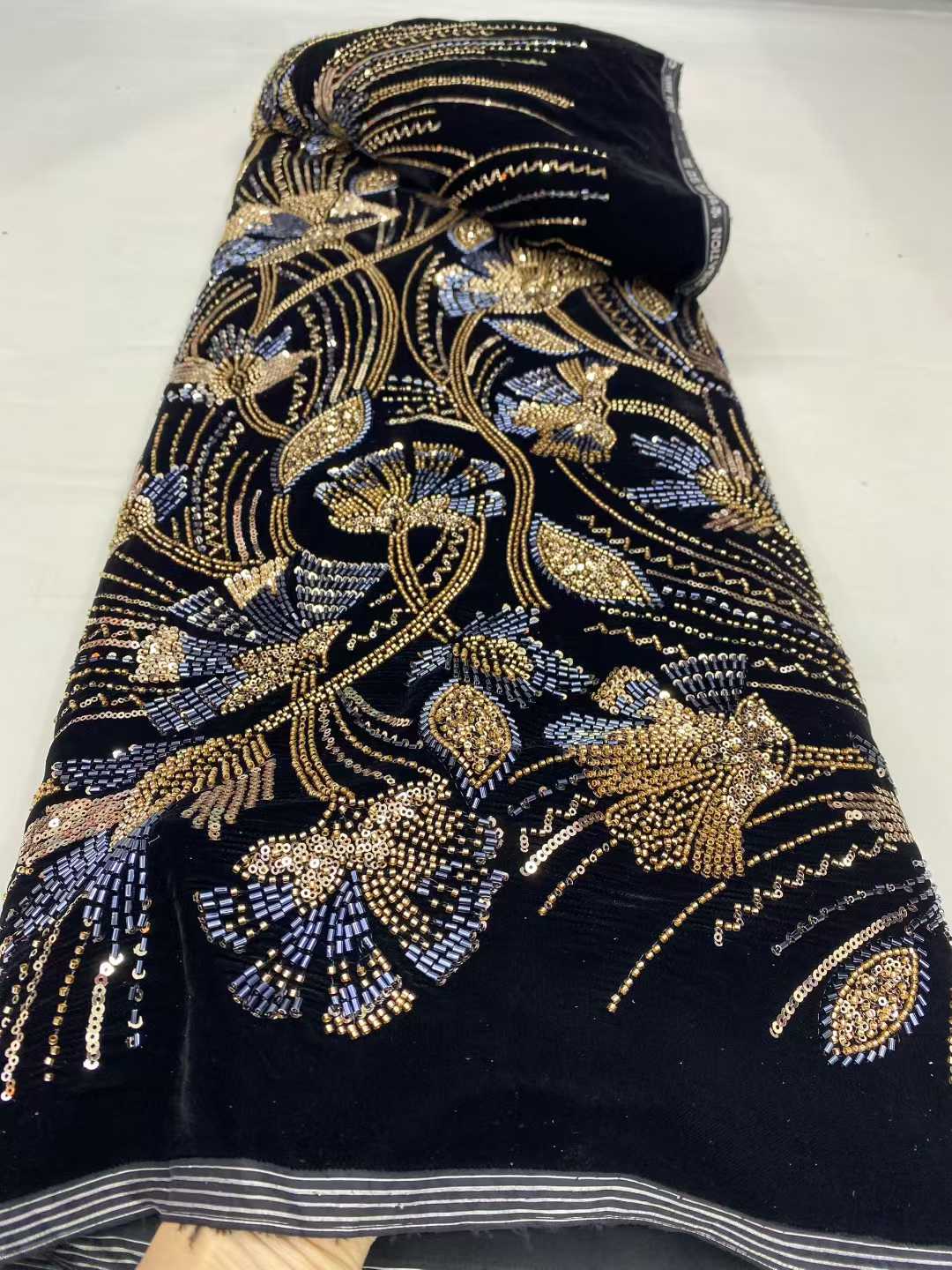 أقمشة دانتيل مخملية أفريقية جد - مراجعة Sewing Velvet Fabric وسعره