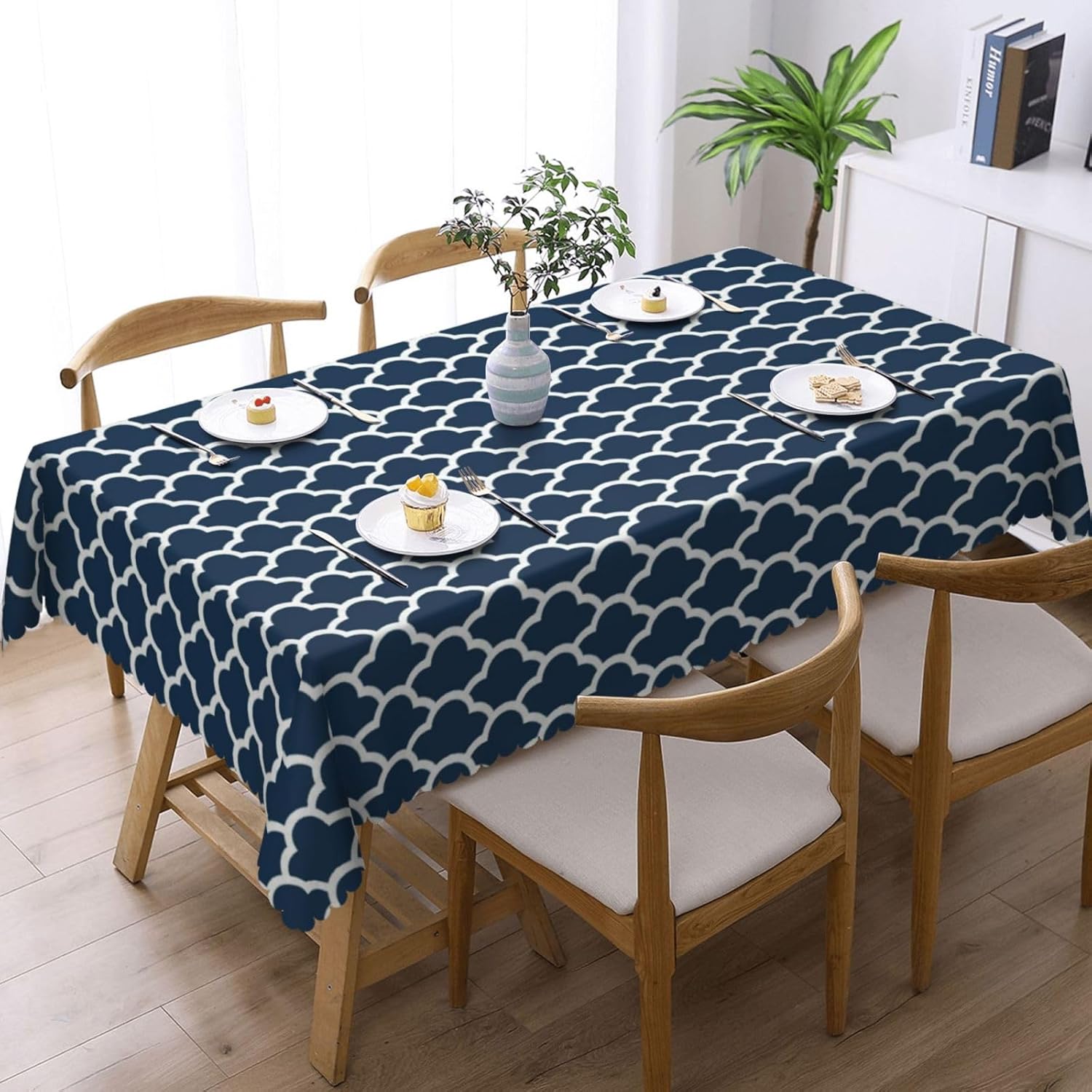 مفرش طاولة أزرق بتصميم سحابي م - مراجعة Century Textile & Sewing Supply وسعره